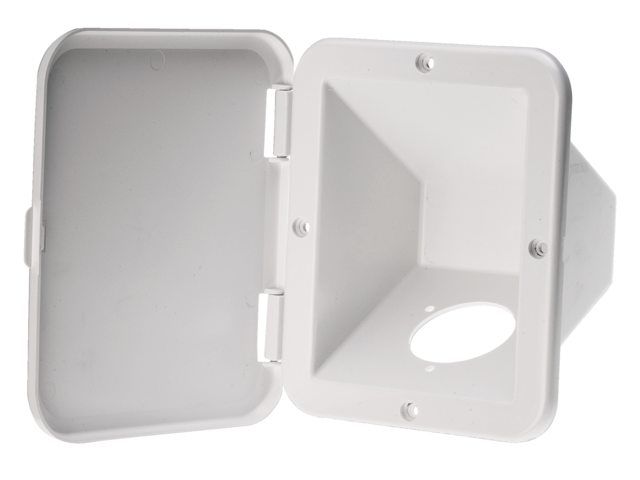 Trem inbouw box met klep wit